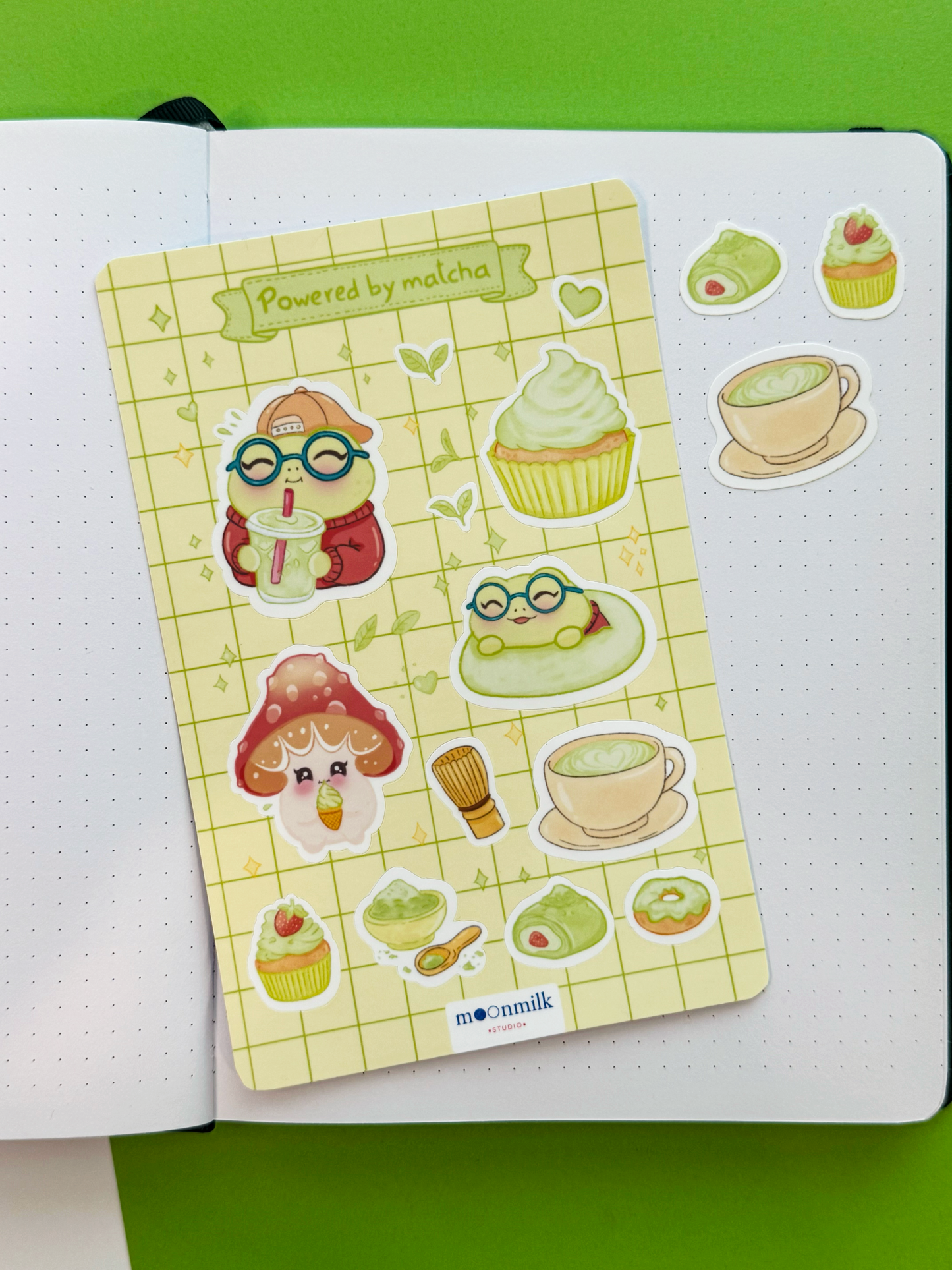 Powered by Matcha - Sticker Sheet