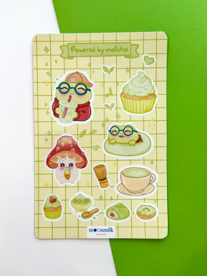 Powered by Matcha - Sticker Sheet